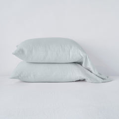 Linen pillowcases from Bella Notte Linens in the color Cloud.
