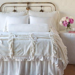 Loulah Bolster in Winter White from Bella Notte Linens