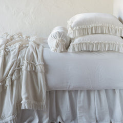 Loulah Bolster in Winter White from Bella Notte Linens