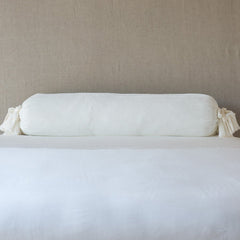 Loulah Bolster in Winter White from Bella Notte Linens