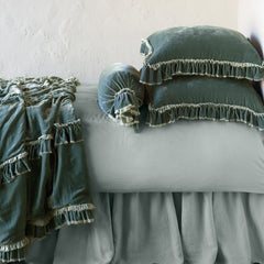 Loulah Bolster from Bella Notte Linens in the color Eucalyptus.