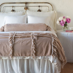 Loulah Bolster from Bella Notte Linens in the color Pearl.
