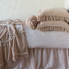 Loulah Bolster from Bella Notte Linens in the color Pearl.