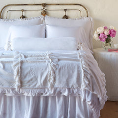 Loulah Bolster from Bella Notte Linens in the color White.