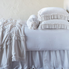 Loulah Bolster from Bella Notte Linens in the color White.