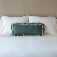 Loulah Accent Pillow from Bella Notte Linens in the color Eucalyptus.
