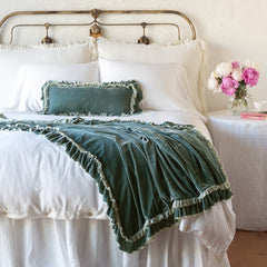 Loulah Accent Pillow from Bella Notte Linens in the color Eucalyptus.