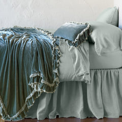 Loulah Accent Pillow from Bella Notte Linens in the color Eucalyptus.