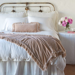 Loulah Accent Pillow from Bella Notte Linens in the color Pearl.
