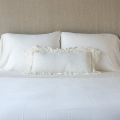 Loulah Accent Pillow from Bella Notte Linens in the color Winter White.