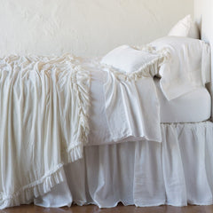 Loulah Throw Blanket from Bella Notte Linens in the color Winter White.