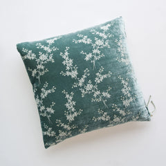 Lynette 18x18 Throw Pillow from Bella Notte Linens in the color Eucalyptus. 