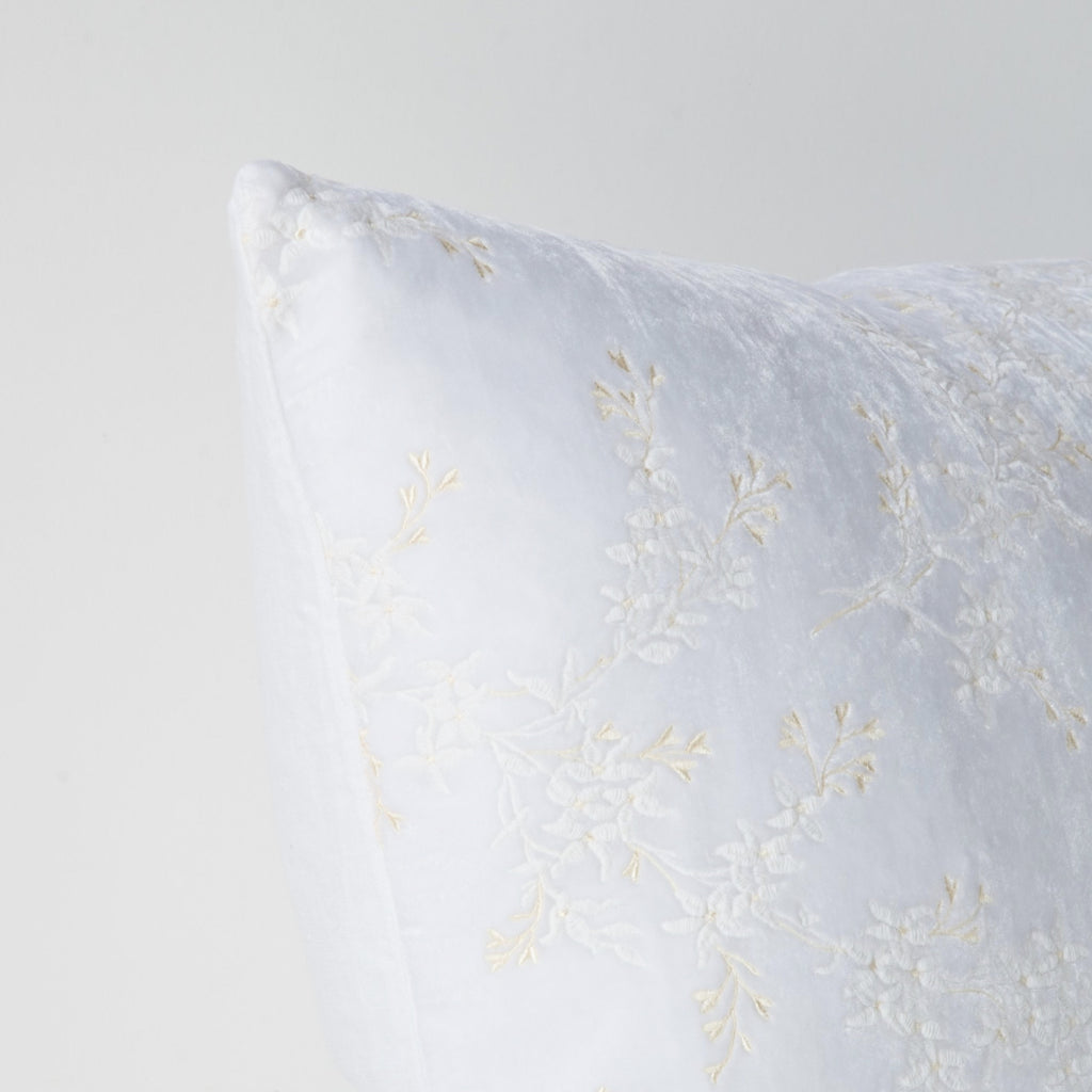 Lynette Accent Pillow from Bella Notte Linens in the color White.