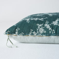 Lynette 24x24 Throw Pillow from Bella Notte Linens in the color Eucalyptus.