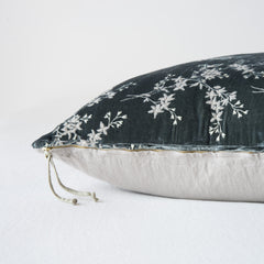 Lynette 24x24 Throw Pillow from Bella Notte Linens in the color Fog.