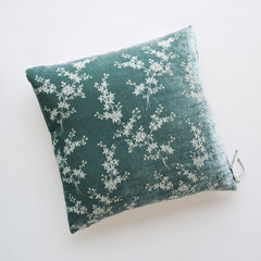 Lynette 24x24 Throw Pillow from Bella Notte Linens in the color Eucalyptus.