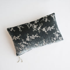 Lynette Accent Pillow from Bella Notte Linens in the color Fog. 