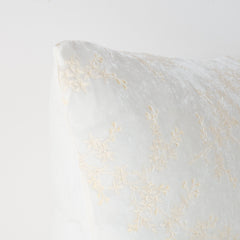 Lynette Accent Pillow from Bella Notte Linens in the color Winter White. 