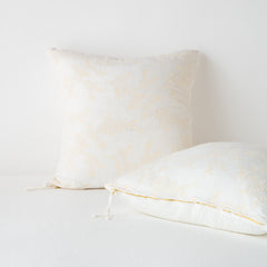 Lynette Euro Shams from Bella Notte Linens in the color Winter White.