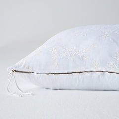 Lynette 24x24 Square Throw Pillow in White from Bella Notte