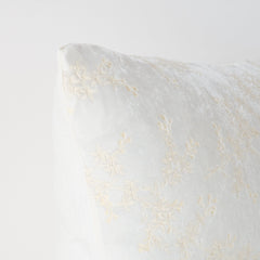Lynette 24x24 Square Throw Pillow in Winter White from Bella Notte