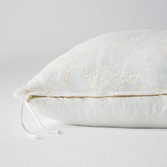 Lynette 24x24 Square Throw Pillow in Winter White from Bella Notte