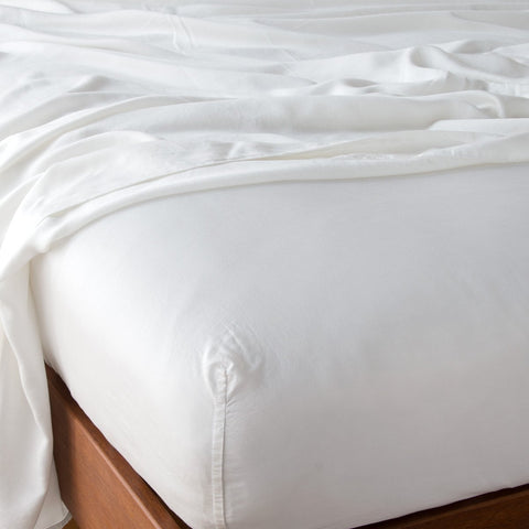 Madera Luxe Fitted Sheet - Winter White - King