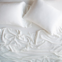 Madera Luxe Fitted Sheet in Winter White from Bella Notte Linens