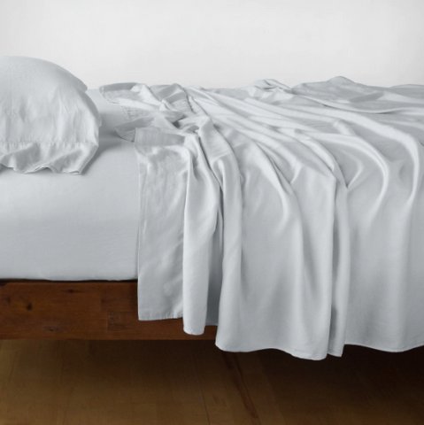 Madera Luxe Flat Sheet - Cloud - Queen