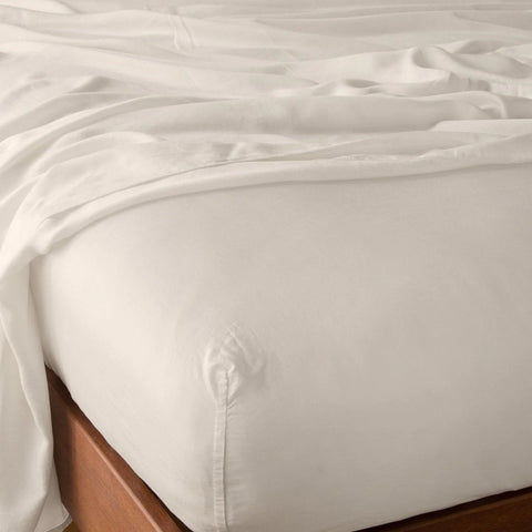 Madera Luxe Fitted Sheet - Full - Parchment