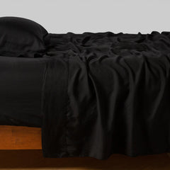 Madera Luxe Flat Sheet from Bella Notte Linens in the color Corvino.