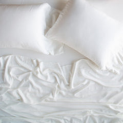 Madera Luxe King Pillowcase in Winter White from Bella Notte Linens