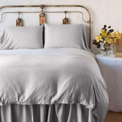 Madera Luxe Duvet from Bella Notte Linens in the color Fog.