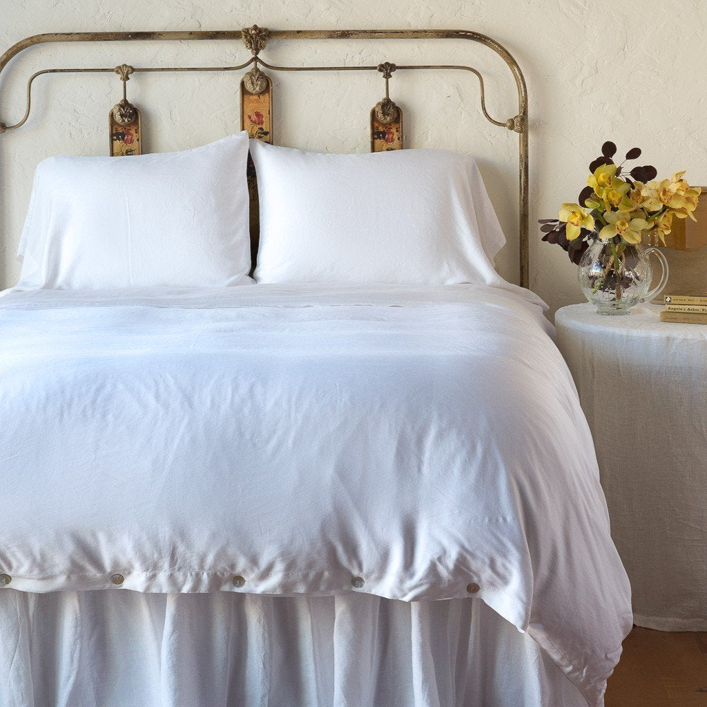 Madera Luxe Duvet from Bella Notte Linens in the color White.