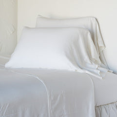 Madera Luxe Pillowcases from Bella Notte Linens in the color Winter White.