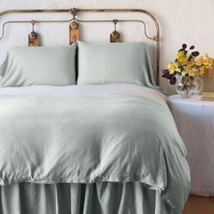 Madera Luxe Pillowcases from Bella Notte Linens in the color Eucalyptus.