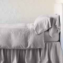 Madera Luxe Flat Sheet from Bella Notte Linens in the color Fog.