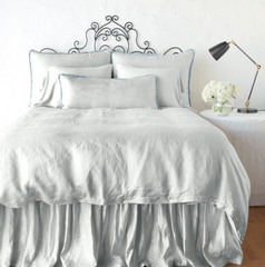Queen Paloma Bed Skirt in Cloud from Bella Notte Linens