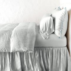 Queen Paloma Bed Skirt in Cloud from Bella Notte Linens
