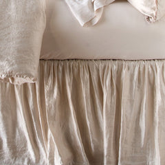 Queen Paloma Bed Skirt in Pearl from Bella Notte Linens