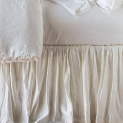 Paloma King Bed Skirt in Winter White from Bella Notte Linens