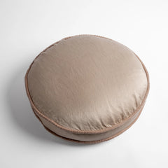Paloma Round Pillow from Bella Notte Linens in the color Pearl.