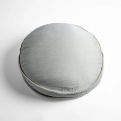 Paloma Round Pillow from Bella Notte Linens in the color Winter White.