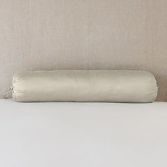 Paloma Bolster from Bella Notte Linens in the color Fog.