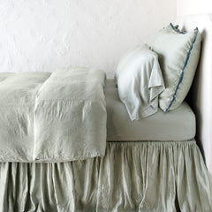 Paloma Duvet from Bella Notte Linens in the color Eucalyptus.