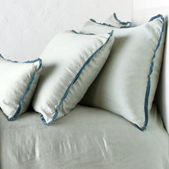Paloma Shams from Bella Notte Linens in the color Eucalyptus.