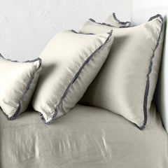 Paloma Shams from Bella Notte Linens in the color Fog.