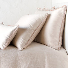 Paloma Shams from Bella Notte Linens in the color Pearl.