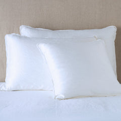 Paloma Shams from Bella Notte Linens in the color White.