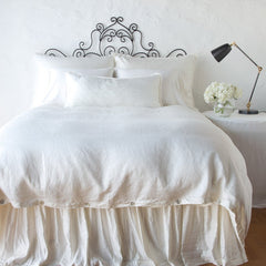 Paloma Shams from Bella Notte Linens in the color Winter White.